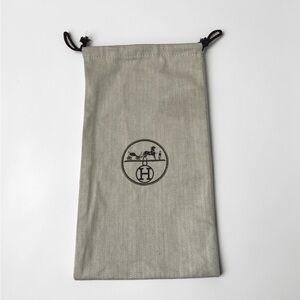 HERMES -  Cotton Drawstring Dust bag  - Cream